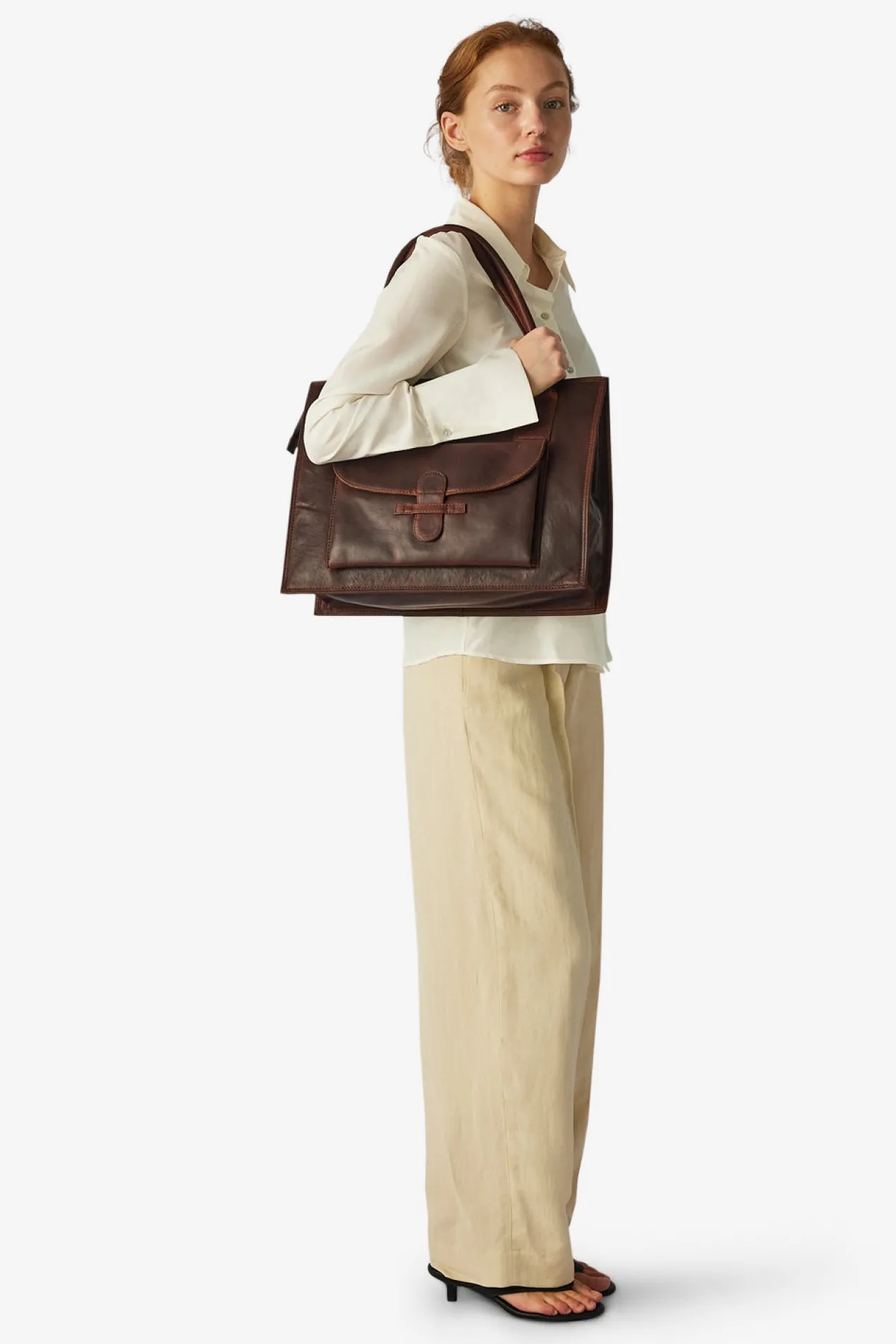 Ragusa shopper Valentina Dark brown