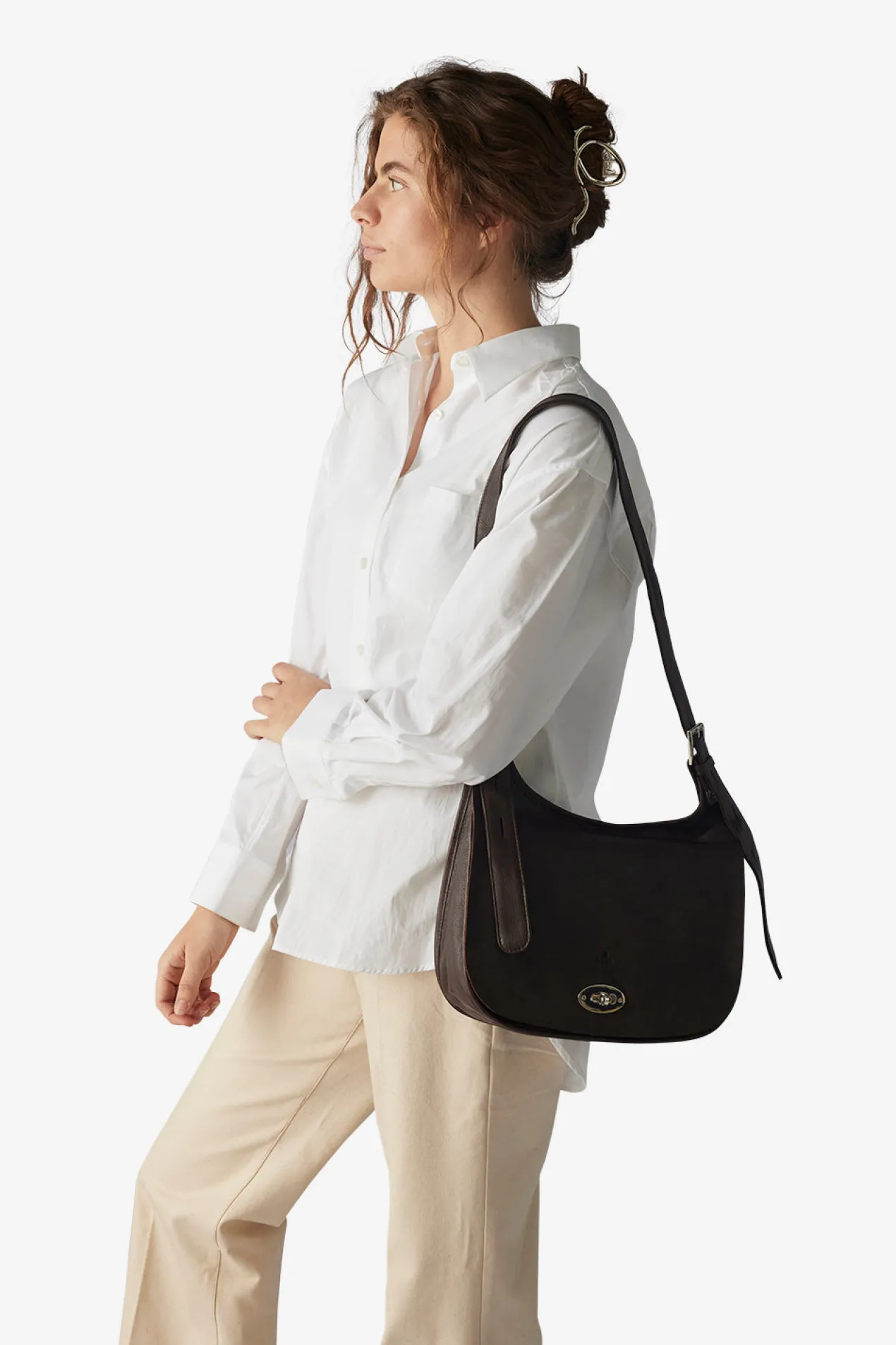 Ravenna shoulder bag Amira Dark brown